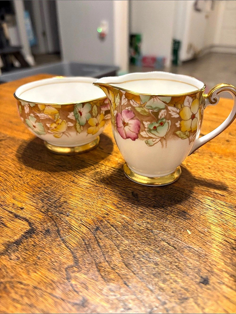 Vintage Royal Albert Petunia Fine Bone China Floral Bone China Teacup & Creamer